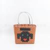 Plastic woven vegetable basket large capacity animal handbag vacation beach bag cartoon shape storage