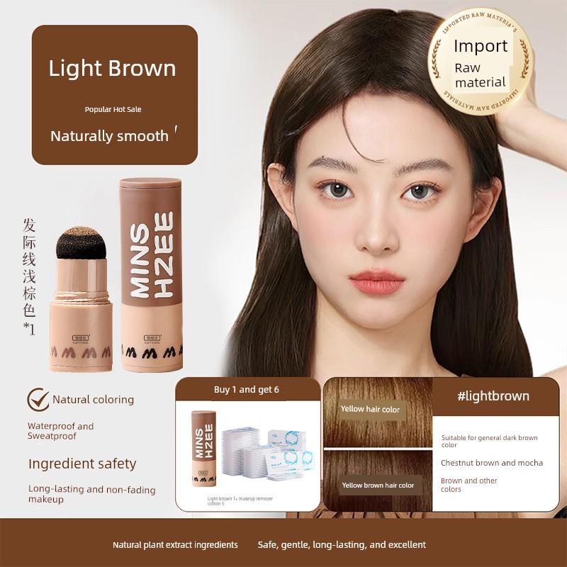 Hairline Filler Magic Chalk, Waterproof and Sweat-Proof, Black, Natural White Hair, High Forehead, Genuine Hair Gap Covering Magic Tool