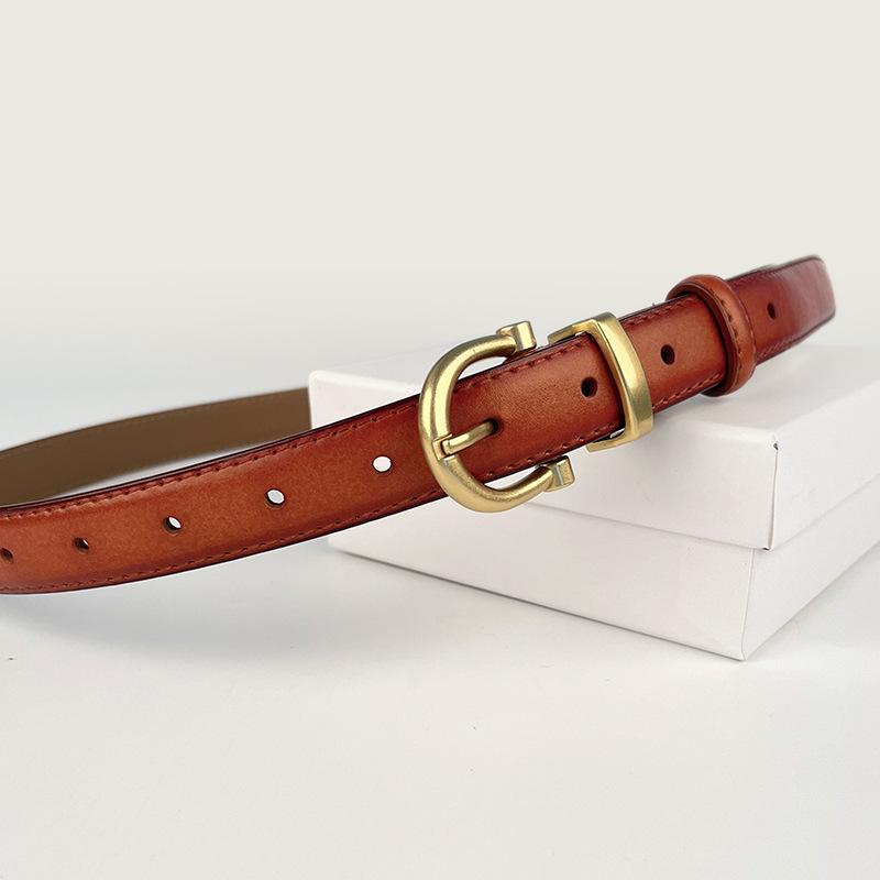 

Pin Buckle Genuine Leather Belt, Casual Pants, Jeans, Simple and Versatile Women s Belt, Women s Belt 105cm