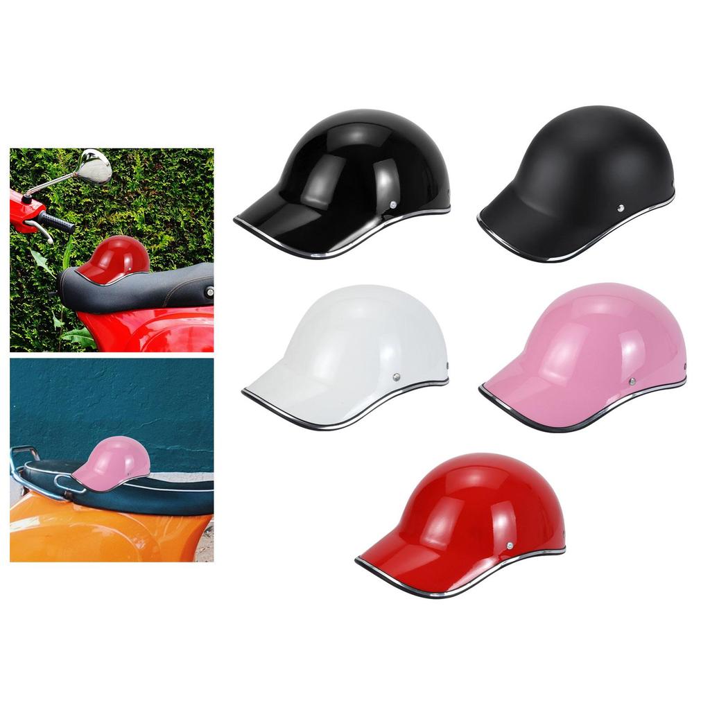 Shock Absorbing Motorcycle Helmet Open Face Baseball Cap Cycle Helmet with Ventilation for Men Women Summer