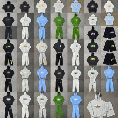 Premium Cotton Hooded Sweatshirt Jogger Set Winter Warm Fleece Lined Unisex Casual Outfit Teens Young Adults