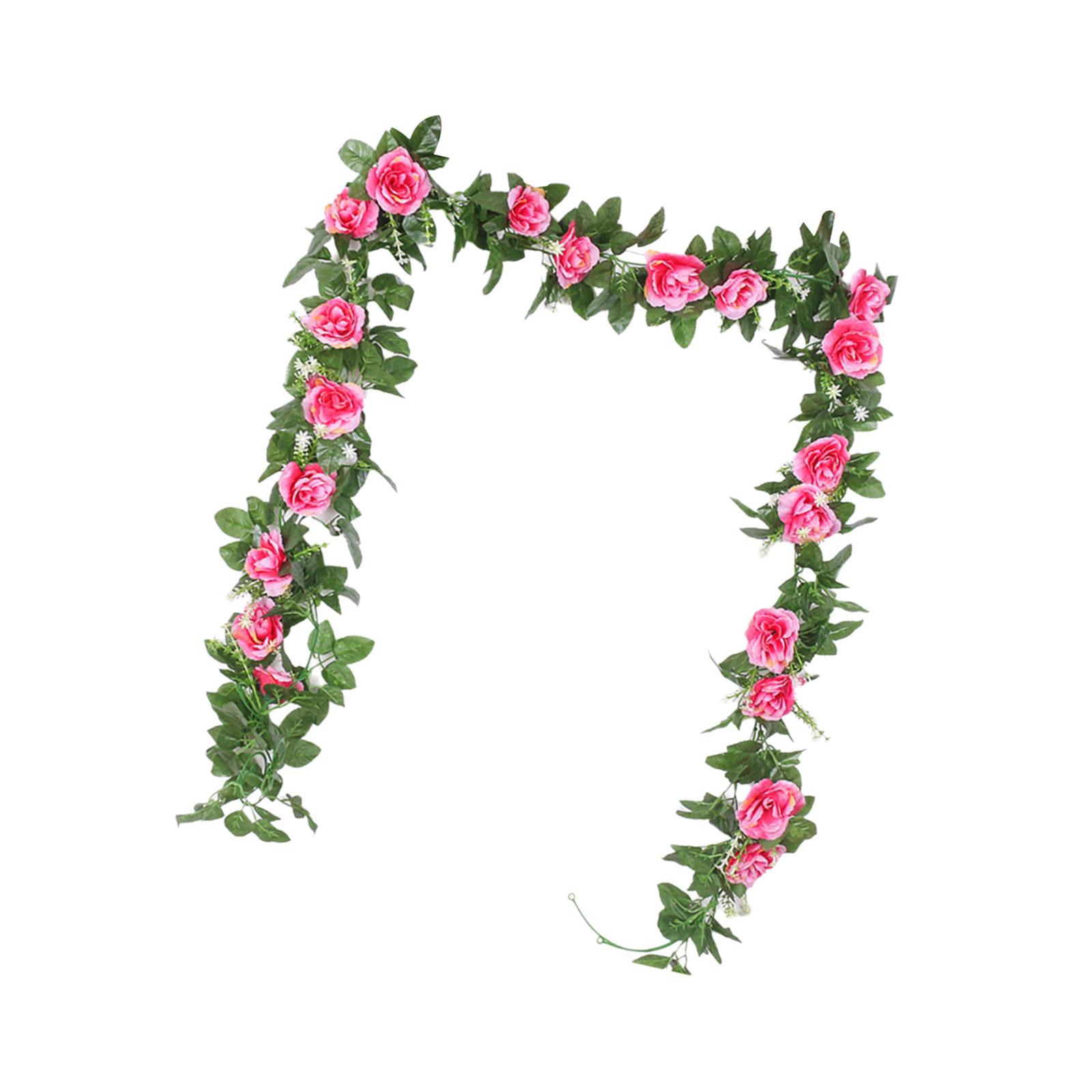 

Искусственная роза, вьющаяся, реалистичная роза, вьющаяся, подвесное растение, 10 головок, 7,21 фута для украшения дома, свадебные цветочные композиции 2