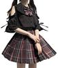 SUNNYSTEP JK Uniform Cosplay, Sizes S-6L, Off-the-Shoulder Sexy School Uniform, Sailor Suit, Traditional Style, School Uniform, Top and Bottom Set, Sc