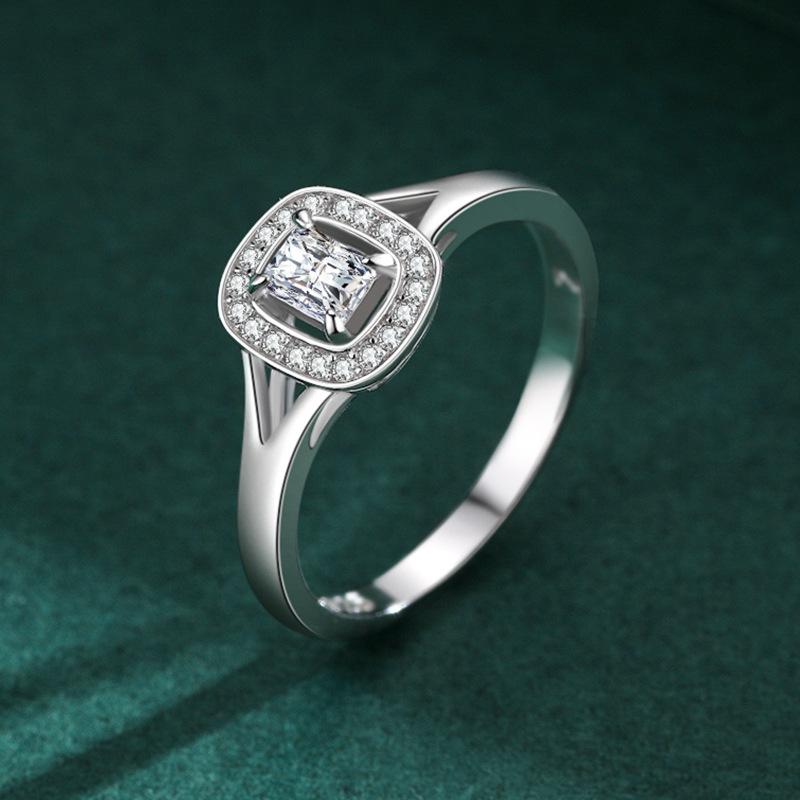 Tancise Classic 925 Sterling Silver Zirkónový prsteň Dámske šperky Svadobný darček na párty