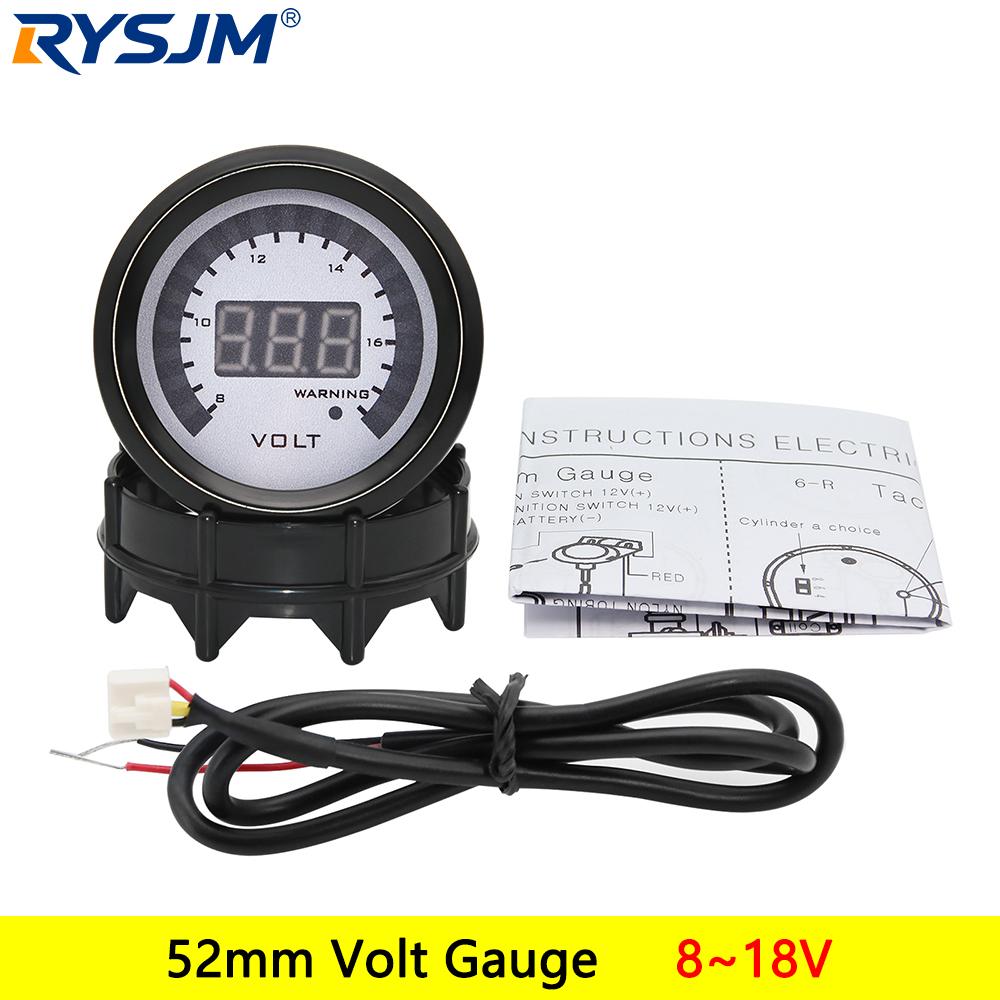 52MM Digital LED Boost EXT Exhaust Temp Gauge Voltmeter Voltage Air Fuel Ratio Gauge Oil Pressure Oil Temp Meter Car Gauge