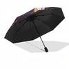 1pc Flaming Skull Holding Sword Umbrella with Plastic Handle,Suitable for All Seasons Home Travel Outdoor UmbrellaDD397