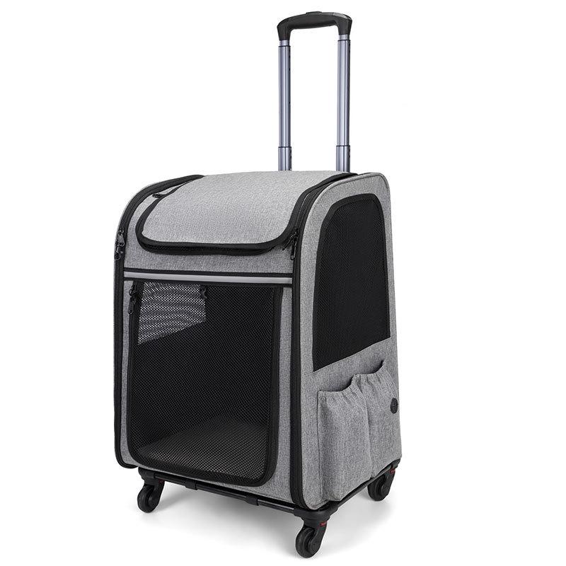 Zaino Pet Trolley Pieghevole: Espandibile, Portatile, Grande Capacità per Gatti e Cani