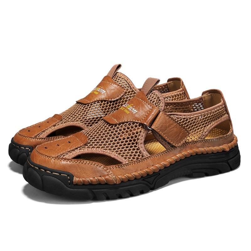 Mode Herren Strandspaziergangschuhe Outdoor 2025 Neu Bequeme und Leichte Sandalen Mesh Freizeitschuhe Herren Anti-Rutsch-Sandalen Größe 46