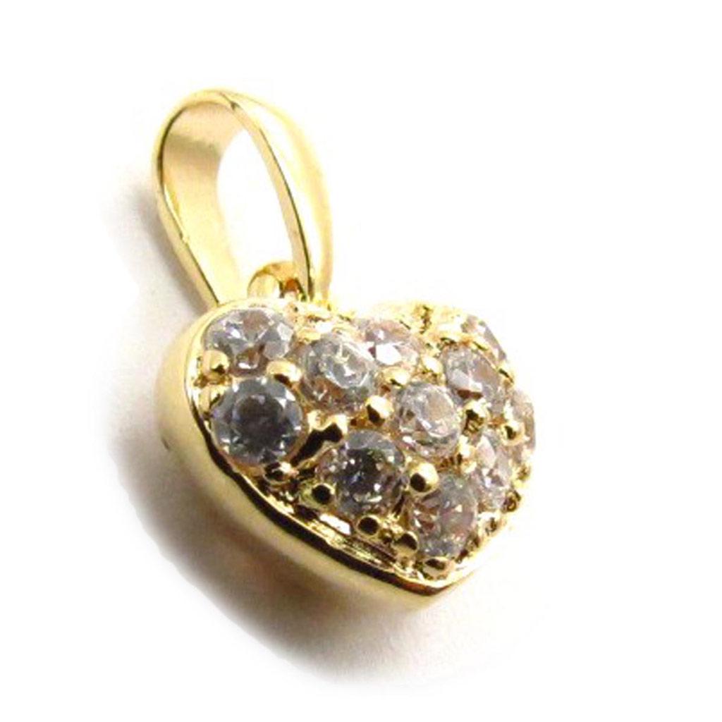 Les Trésors De Lily [G1702] - Gold Plated Pendant 'Sissi' (heart)