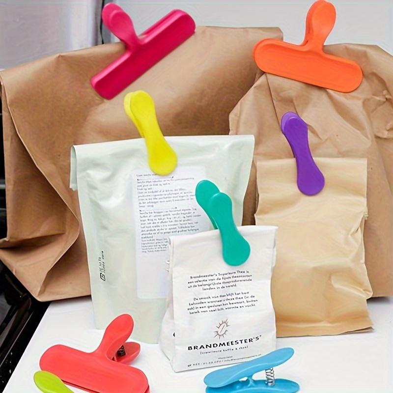 11pcs Reusable Snack Bag Clips  Colorful Snack Bag Clips |3Large clips&8 small clips|Portable Multifunctional Food Sealing Clips