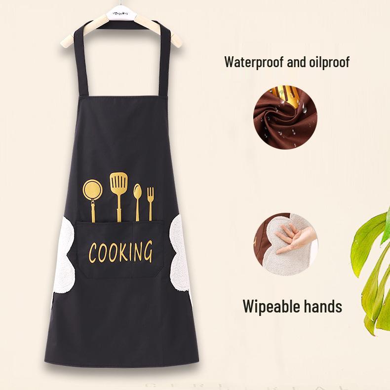 Nordic Style Waterproof Kitchen Apron with Sleeves - Oil-Proof and Customizable