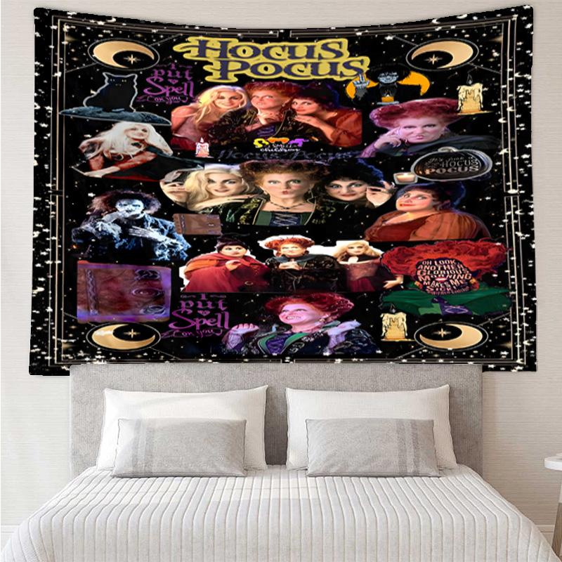 Halloween Horror Witch Quick-Dry Tapestry Hanging for Bedroom,Livingroom, Playroom,Decor Art Room Wall Tapestry Holiday and Birthday Gifts