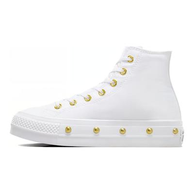 Chuck Taylor All Star Studded Lift Platform Bianche Oro Sneakers Donna A06787C