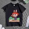 Kreslený elf grafický Labubu dětské potištěné tričko léto dámské ležérní venkovní dívčí trička s krátkým rukávem top oblečení