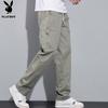 PLAYBOY Men's Straight-Leg Cargo Casual Pants