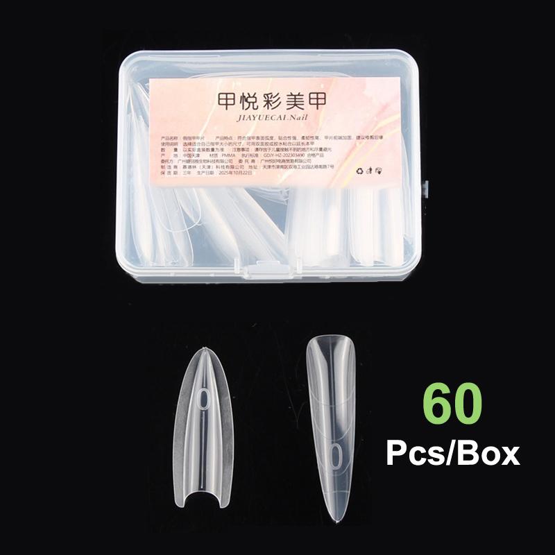 Sandwich Dual Nagelformen 60 Stück 15 Größen Schnelle Verlängerungen - Dual Forms T-förmig Ellipse Maniküre Formen Obere Form Untere Form 3D
