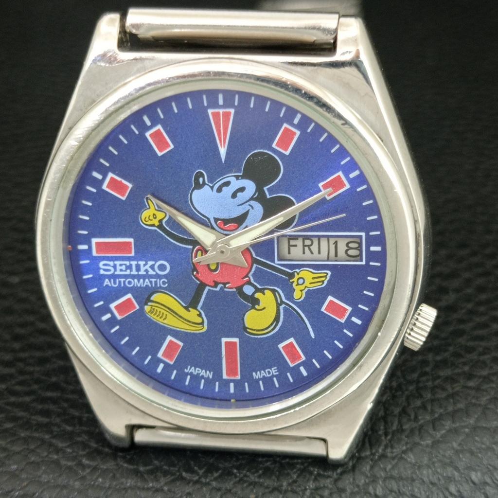 VINTAGE SEIKO AUTOMATIC 7009A JAPAN MENS MICKEY DIAL WATCH a709592-1