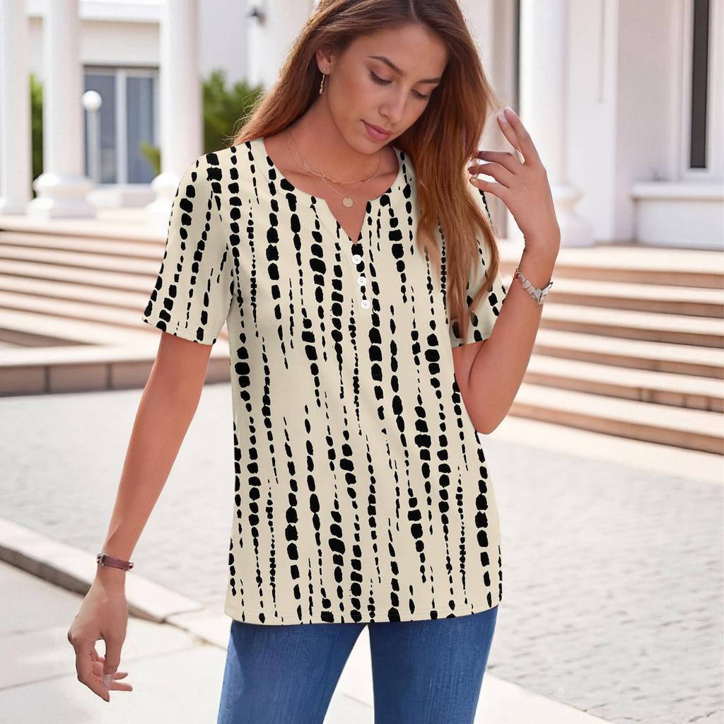 Summer Tops For Women Button Down Blouses For Women Dressy Casual V Neck T Shirts