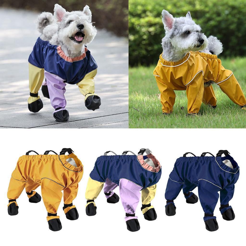 Comfortable Pet Trousers with Nonslip Foot Protectors Breathable Waterproof Dirt Prevent Pet Pants for Home and Travel