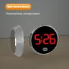 1pcs Mini Car Clock Round Shape Luminous Vehicle Dashboard Clock Round Alloy Touch Luminous LED Digital Clock For Car Air Vent