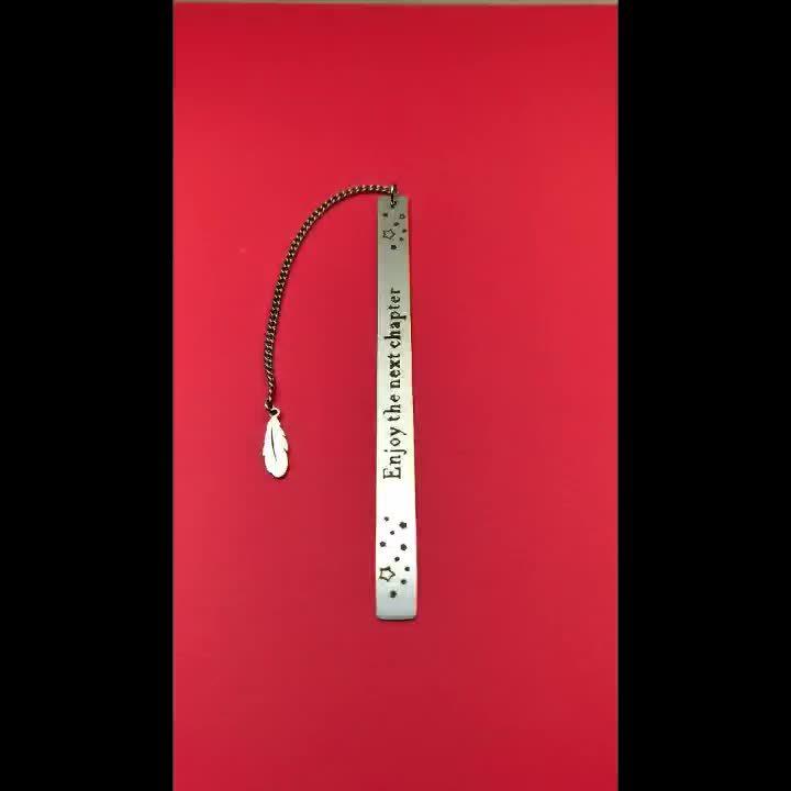 Durable Stainless Steel Bookmark with Custom Engraving, Page Holder for Books E-Readers, Great Reader Graduation Gift