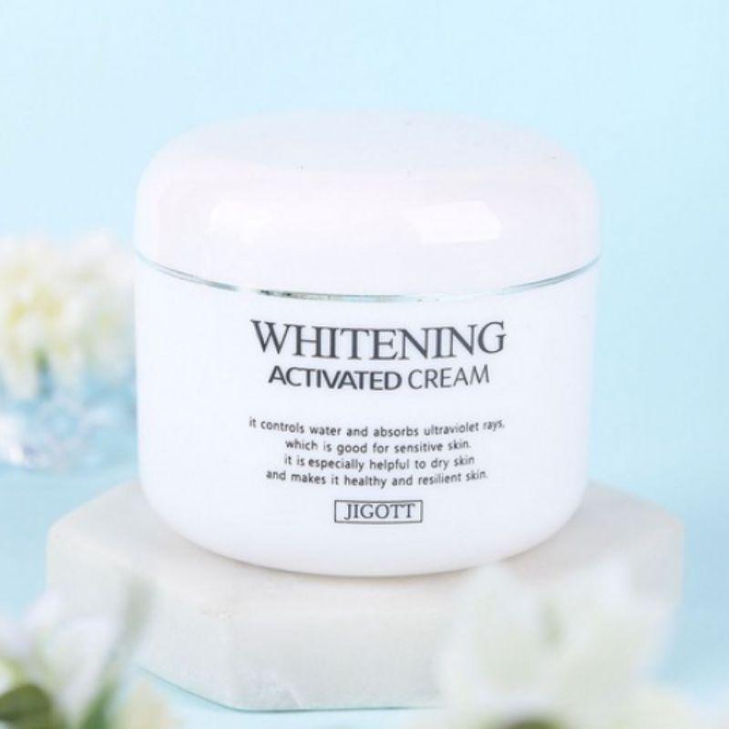 Jigott Aufhellende Aktiv-Creme 100ml – Aufhellende & Faltenpflege Anti-Aging Feuchtigkeitsspendende Gesichtscreme K-Beauty