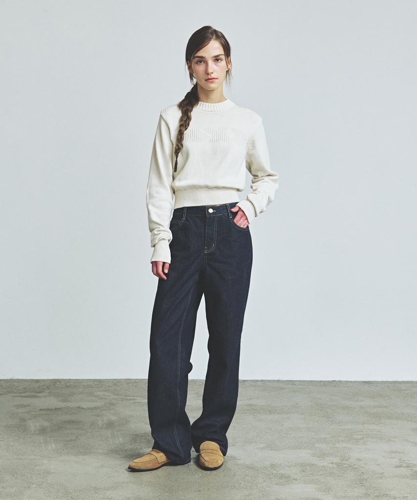 KNITTED (W) Minimal And Round Knit Ivory