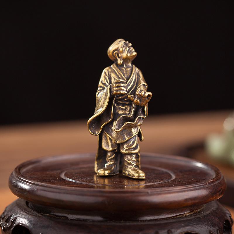 Eighteen Arhats Pure Brass Ornament Set: Copper Desktop Crafts & Gifts