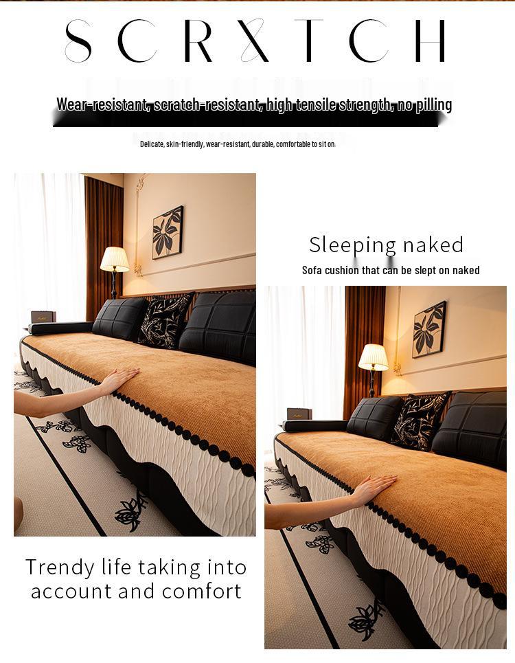 All-Season Non-Slip Leather Sofa Cushion Set
