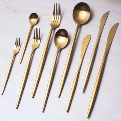 Dessert Coffee Spoon and Fork Modern Simple Hotel Home Main Meal Knife 304 Portuguese Tableware Factory Wholesale Cutlery Set