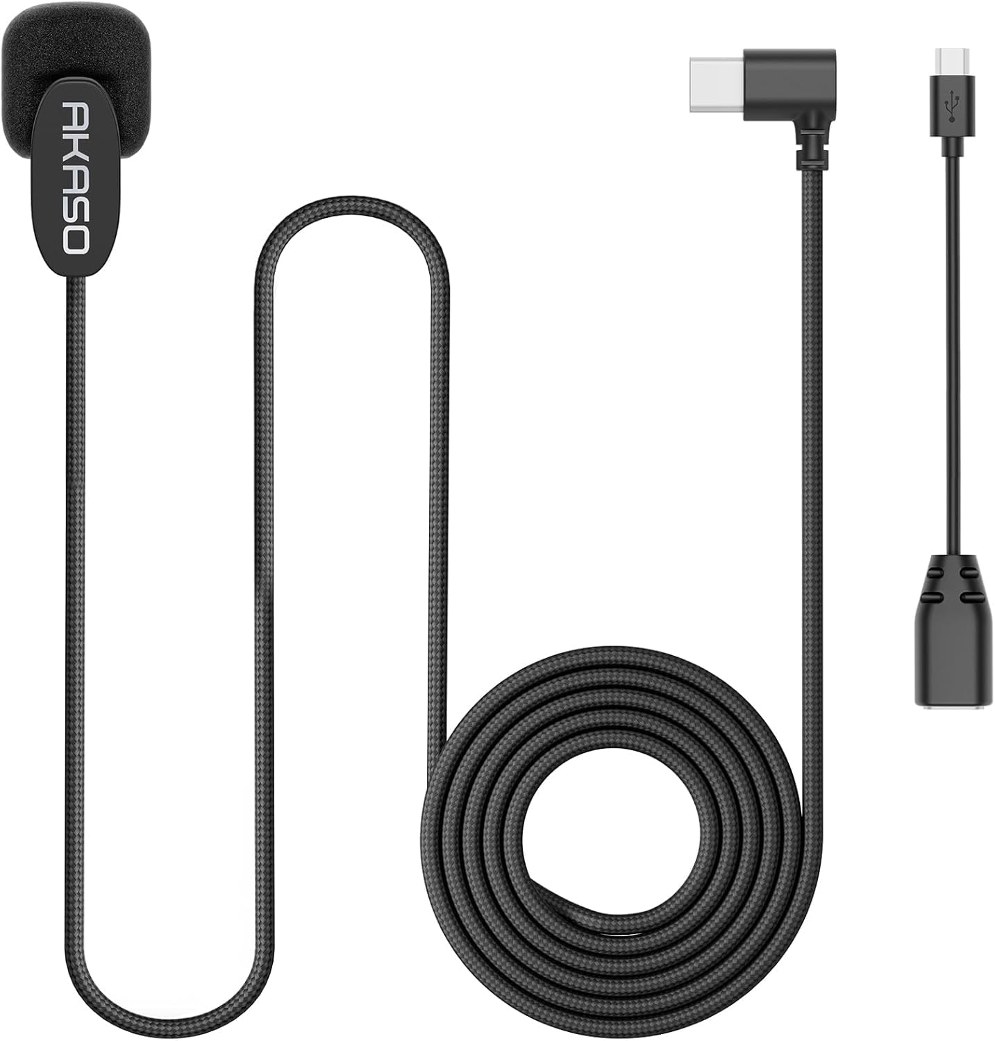 

AKASO External Microphone with Micro USB Conversion Compatible with AKASO Action Camera EK7000 PRO V50 X Brave4 7 8Lite Type-C Cable, / / /Brave4PRO