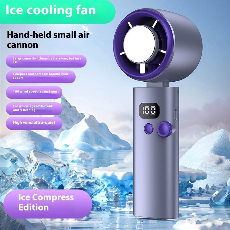 

25 лет новый ручной маленький вентилятор для путешествий на открытом воздухе портативный и компактный с регулировкой 100 скоростей и складным шейным вентилятором серый