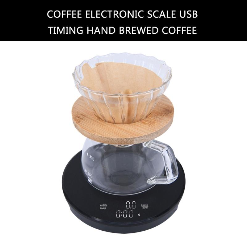 Rechargeable Coffee Scale with Timers,House Espresso Scale, 3kg/0.1g Accurate Scale for Espresso and Pourover Coffee