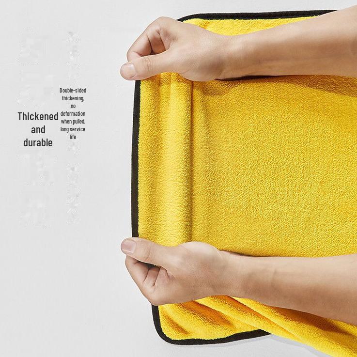 Dickes, saugfähiges Korallenfleece Autowaschtuch - Ideal für Tankstellen & Autoreinigung