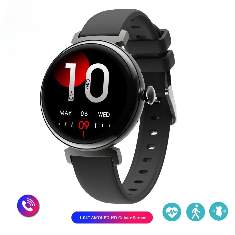 Bluetooth Call Smart Watch Screen Always Display 1.04 Inch  Screen Fashion Ladies Smartwatch Metal Body Small Screen Watch