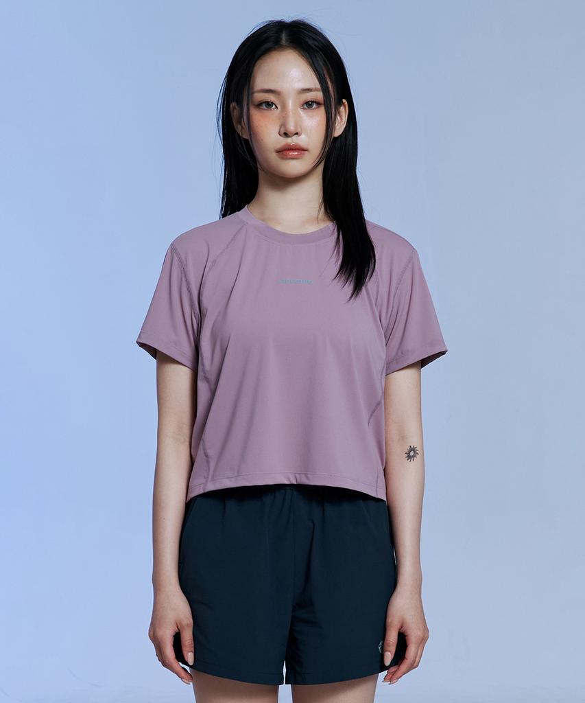 OFFGRID W Coulier Askin Crop Short Sleeve T-Shirt - Dusty Pink