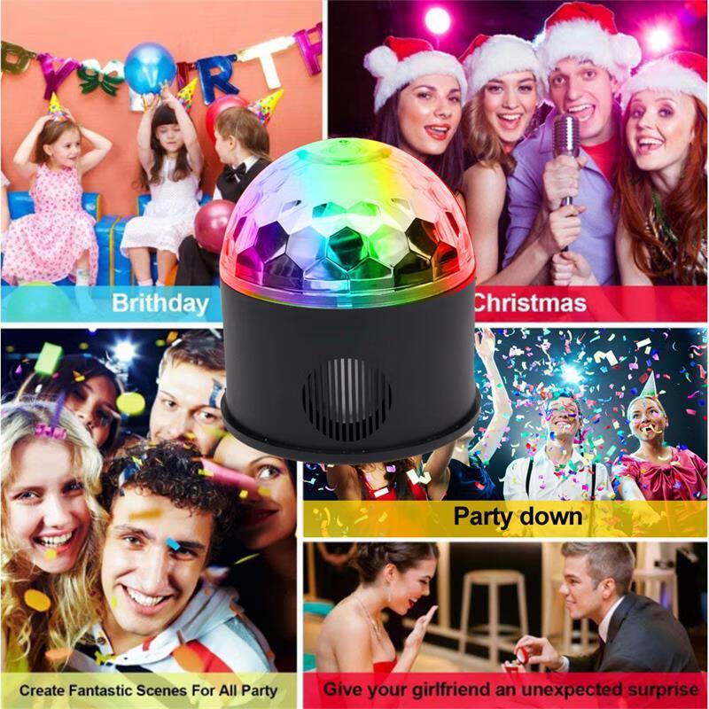 LijiuHong Voice-Activated LED Crystal Magic Ball Light