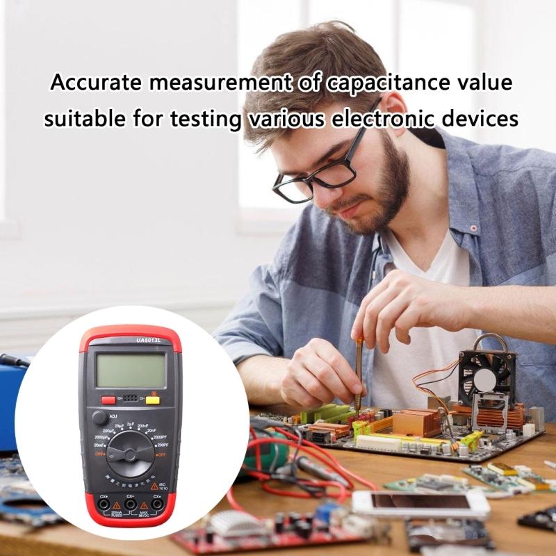 Pocket Sized Capacitance Tester with LCD Display & Overloading Protections Small  Capacitance Meter ABS for Technicians