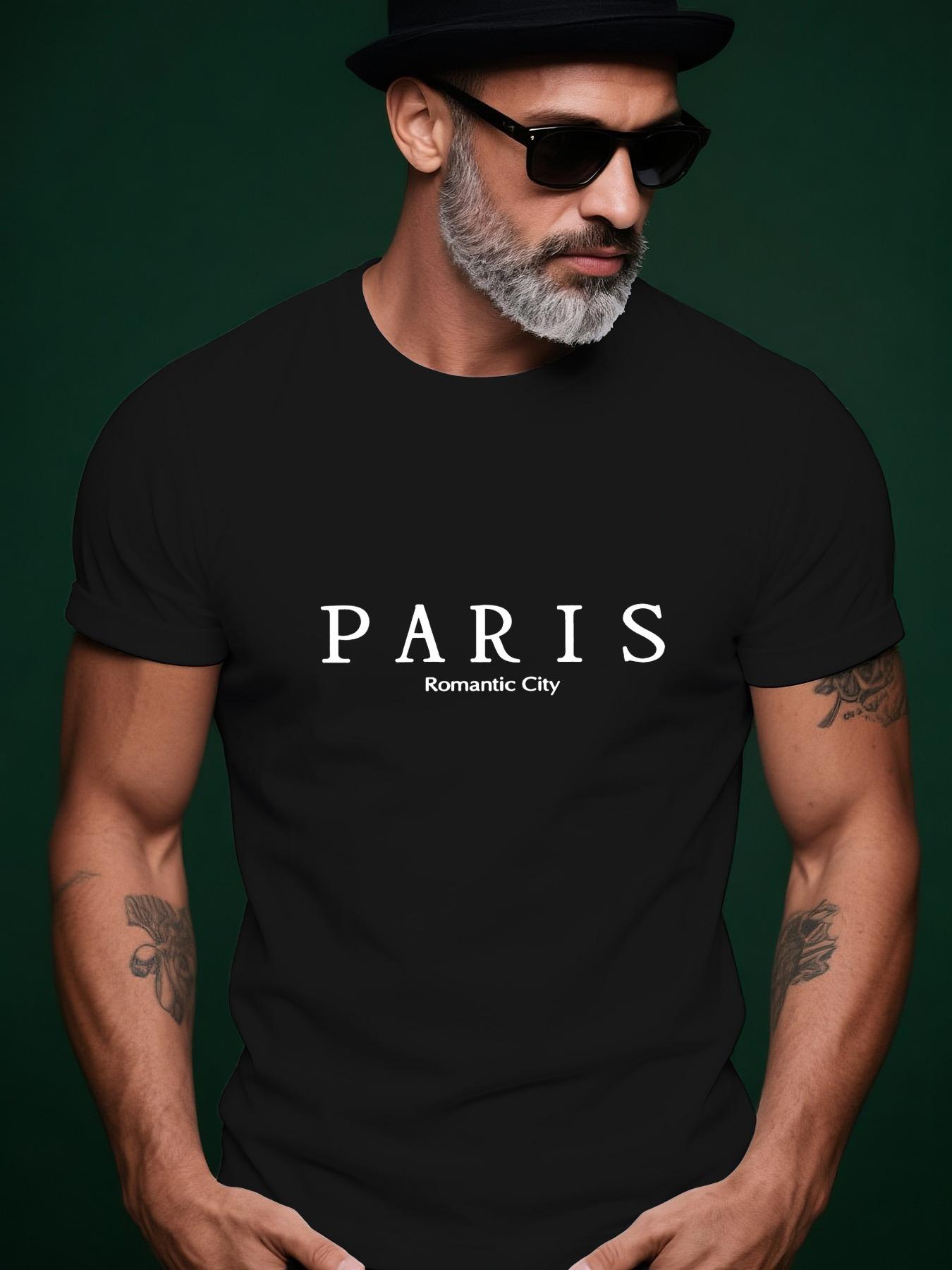 Paris Trendy Streetwear Summer Casual Round Neck Short Sl... M