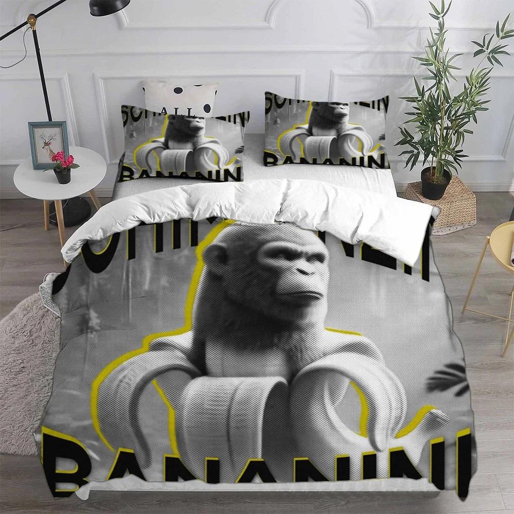 ai Italian Brainrot Tung Tung Sahur Bedding Sets Comforter Duvet Cover Set 2/3Pcs Home Christmas Decoration Wacky Gift