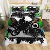 New 3D Print Dirt Bike Beding Set For Bedrom Soft Modern Bedspreads Comefortable Children Kids Soft Duvet Cover Comfortable Quilt Cover And Pilowcase