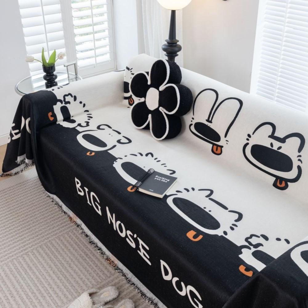 

Рождественская подушка для дивана, чехол для дивана с мультяшным принтом, двусторонний чехол для дивана, защитный чехол для дивана синели для гостиной 180X130cm