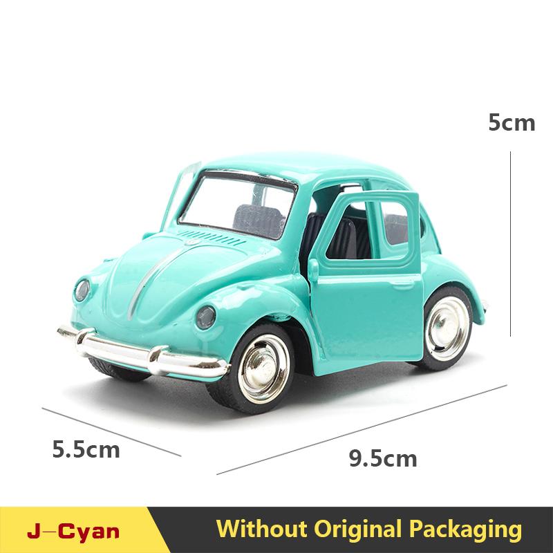 1:43 Alloy Diecast Cartoon BEETLE Vintage Car Model Classic PullBack Car Miniature Vehicle Replica For Collection Gift