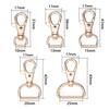 20 Rotating Lever Snaps, Backpack Lever Snaps, Bag Handmade Parts (Inner Diameter 15mm, KC Gold)