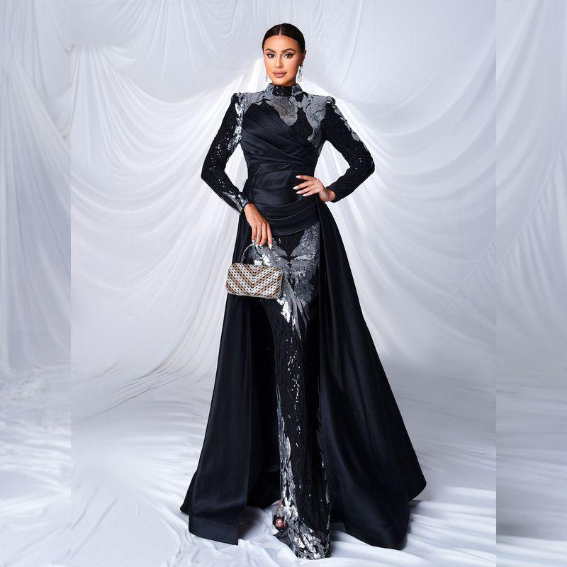 Sequin Evening Gown Birthday Party Formal Dress Plus Size Long Dress