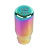 R-STYLE Aluminum Shaved Titanium Color Universal Shift Knob with Spider Mat Model (LONG Type)