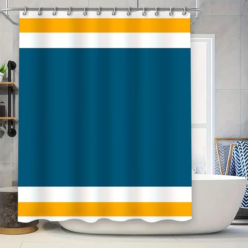 

Outdoor Shower Curtain With Mountain Landscape Print Waterproof Fabric For Bathroom Decor (White Frame) W60H190(CM)-1 Pcs