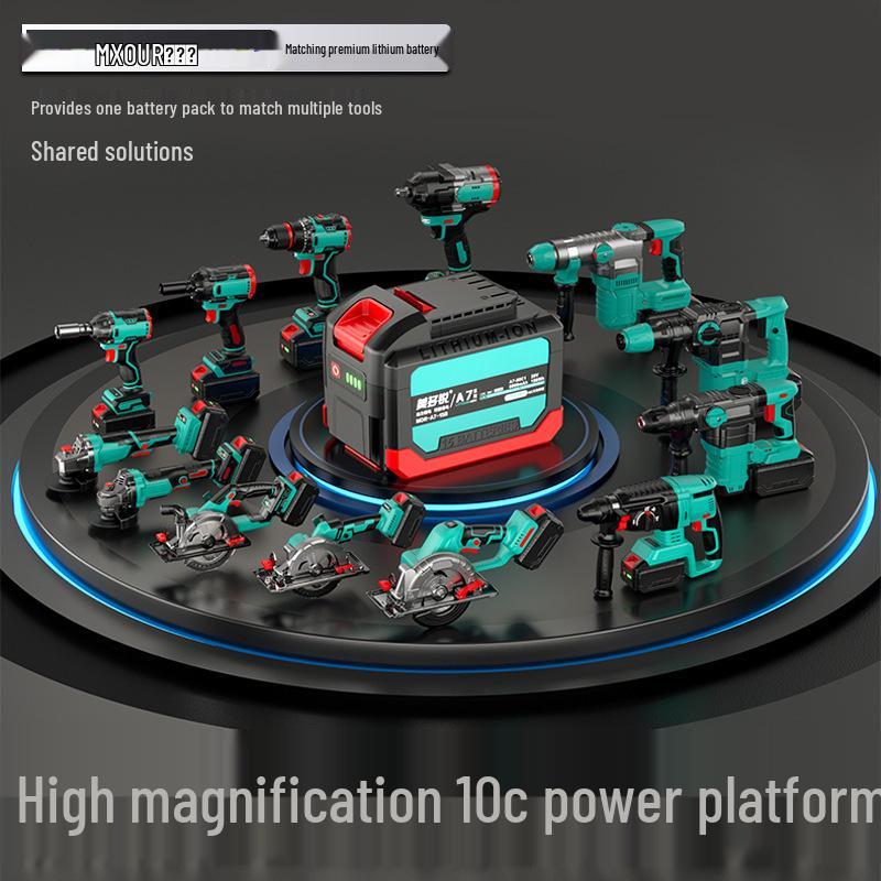 Universal A7 20V Cordless Multi-Tool: Electric Wrench, Angle Grinder, Hammer, Drill, Circular Saw.