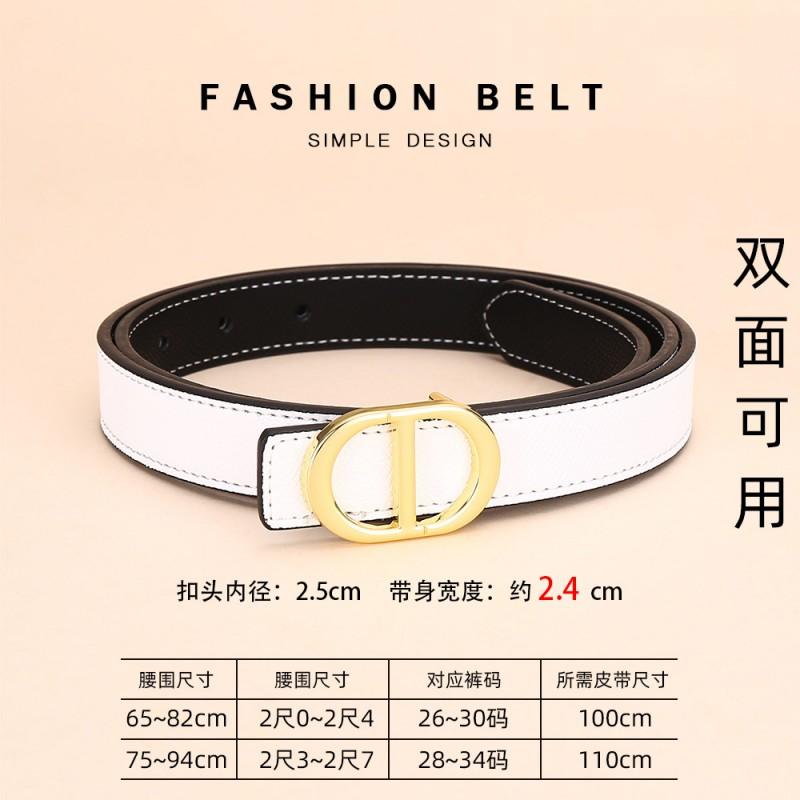 Womens Genuine Leather Belt With Geometric Buckle Stylish Casual Waistband Jeans Office Daily Wear