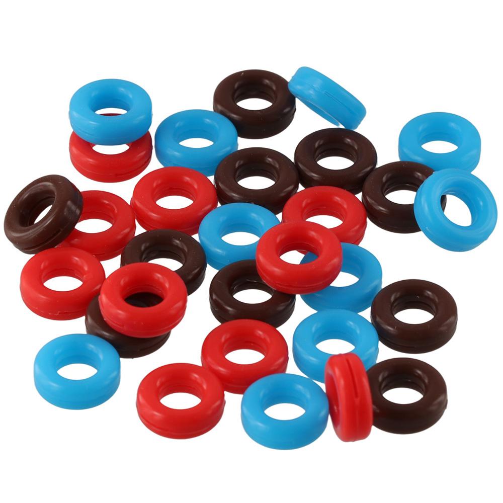 

30 пар красных очков, наборы силиконовых круглых противоскользящих очков для ног, наборы очков